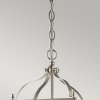 Mała lampa wisząca Larkin 2 źródła światła szczotkowany nikiel designerska metalowa KL-LARKIN-P-S-NI KICHLER